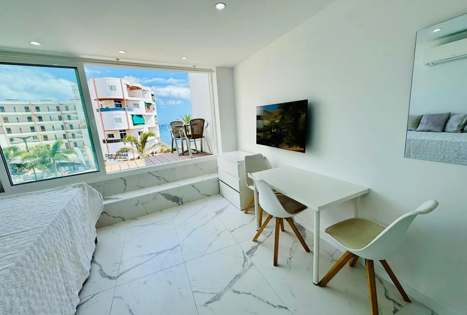 Los Cristianos Must-See Beachfront Apartment, Stunning Views In Tenerife Spain