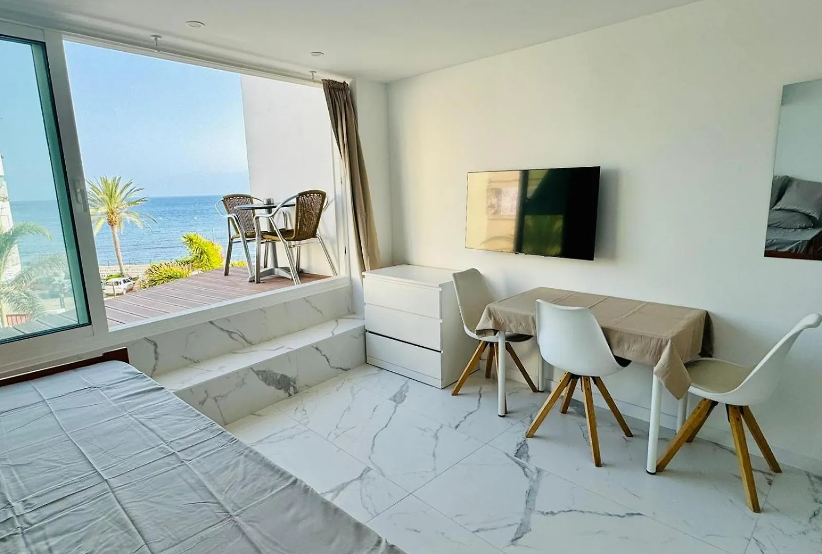 Los Cristianos Must-See Beachfront Apartment, Stunning Views In Tenerife Apartment